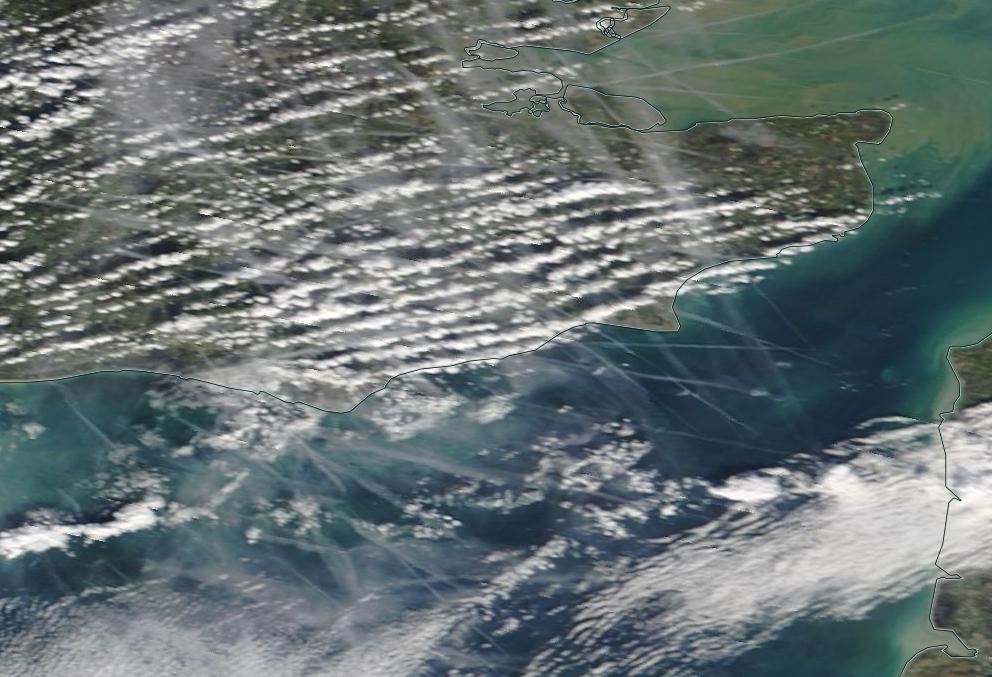 chemtrails south coast of England 19th Feb 2019...https://go.nasa.gov/2ImIlBX ...