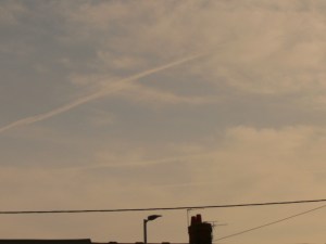 Previous day 14th Feb NE England ...three chemtrails.