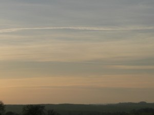 chemtrail vast broad corridor p.m. NE England central Pennine flightpath.