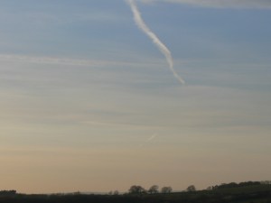 chemtrail vast broad corridor p.m. NE England central Pennine flightpath.