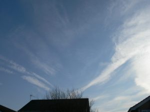 23rd Feb 2019 Saturday . a chemtrail / alumunized sky.
