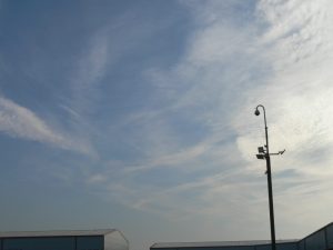 23rd Feb 2019 Saturday . a chemtrail / alumunized sky.