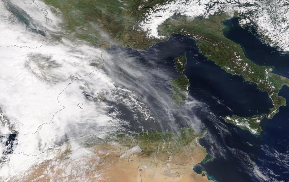 chemtrail geoengineering Corsica, the Med 18th April 2019 ... https://go.nasa.gov/2UpIkyb