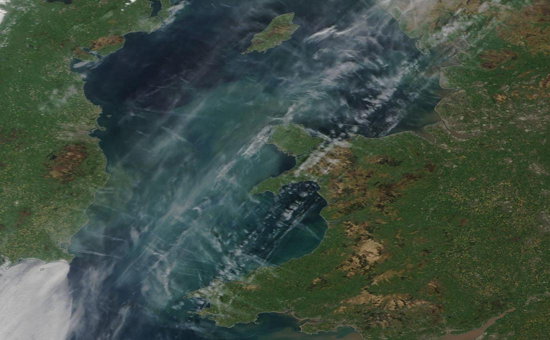 chemtrail geoengineering Easter Sunday 21 April 2019 Irish Sea, Anglesey, Isle of Man ... https://go.nasa.gov/2Ur3Q5u