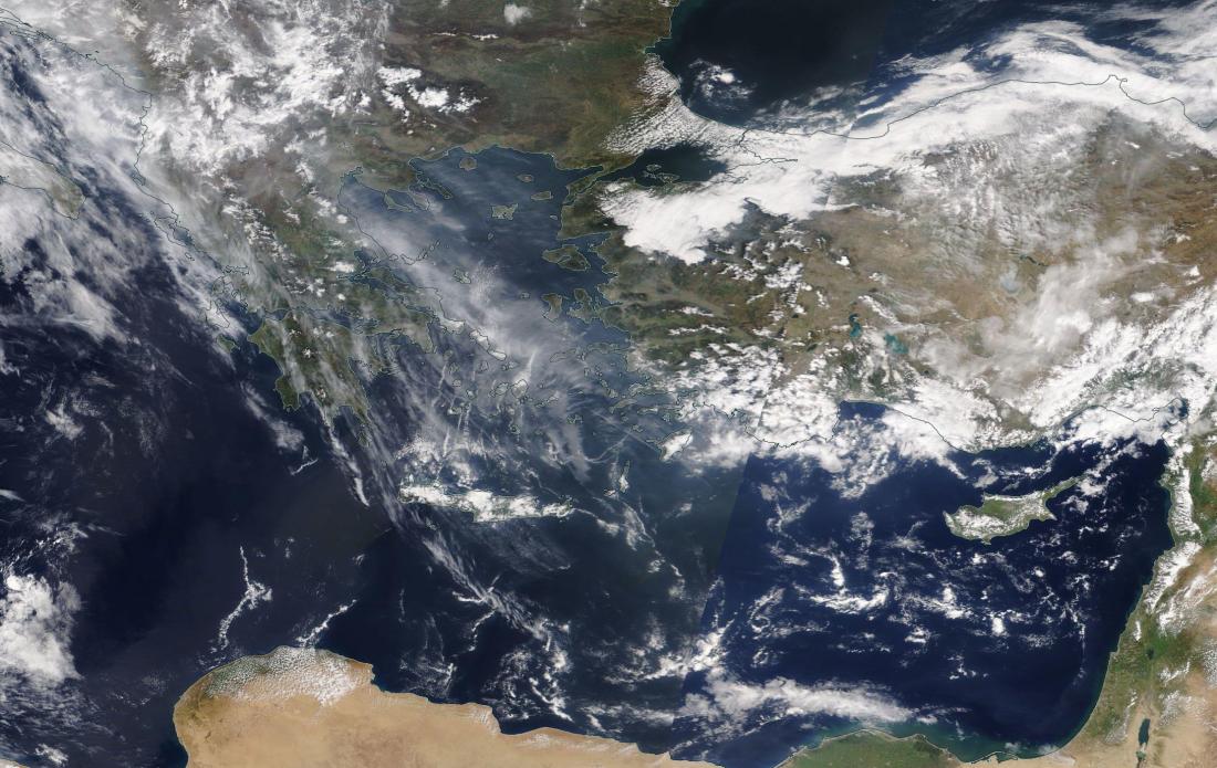 chemtrail geoengineering Greek Islands 3rd April 2019 ... https://go.nasa.gov/2G0aUlJ