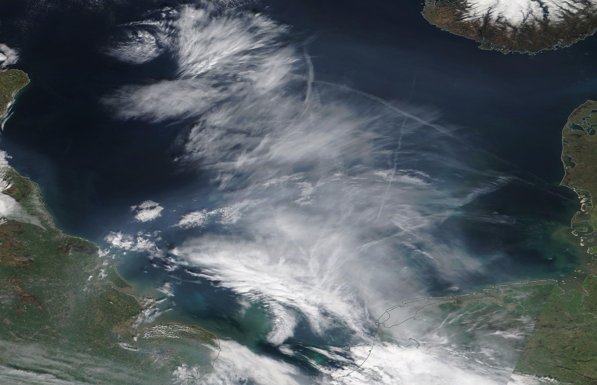 chemtrail geoengineering North Sea, Dogger, German Bight, Humber 17th April 2019 ... https://go.nasa.gov/2UIi8Un