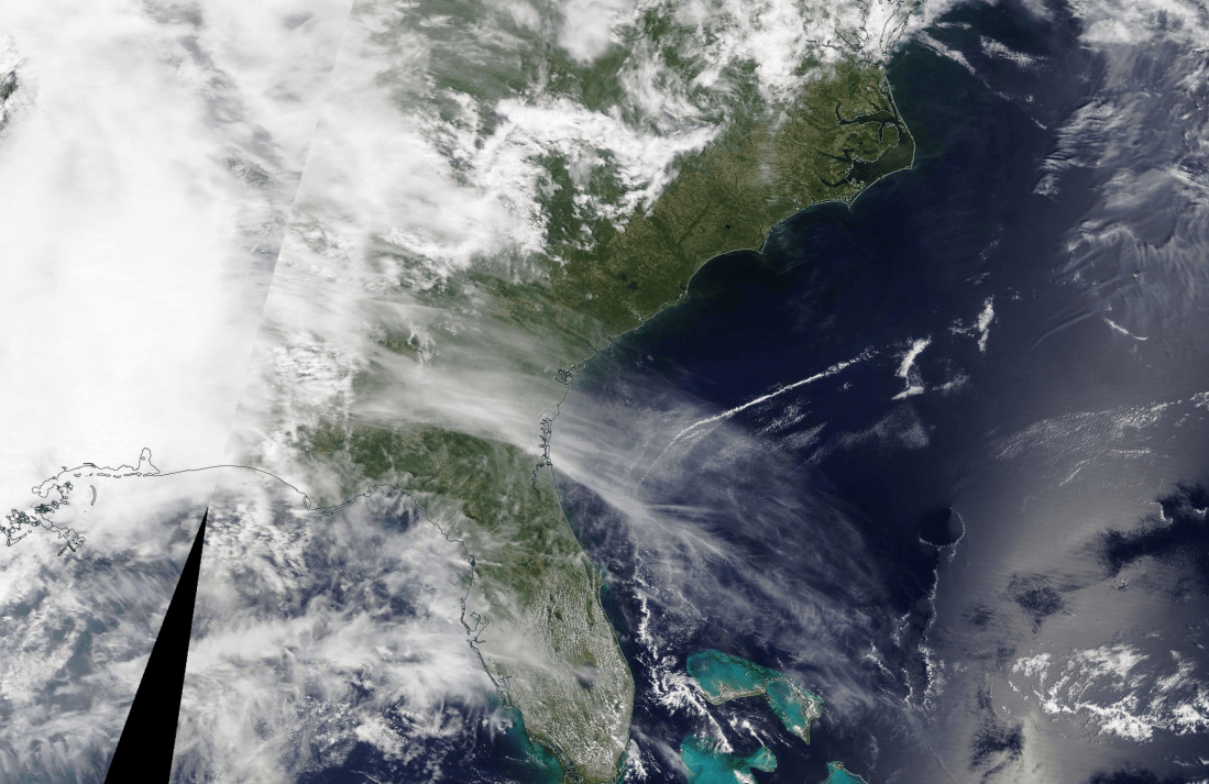 chemtrails above Georgia 25 April 2019 ... https://go.nasa.gov/2IZ2vkb