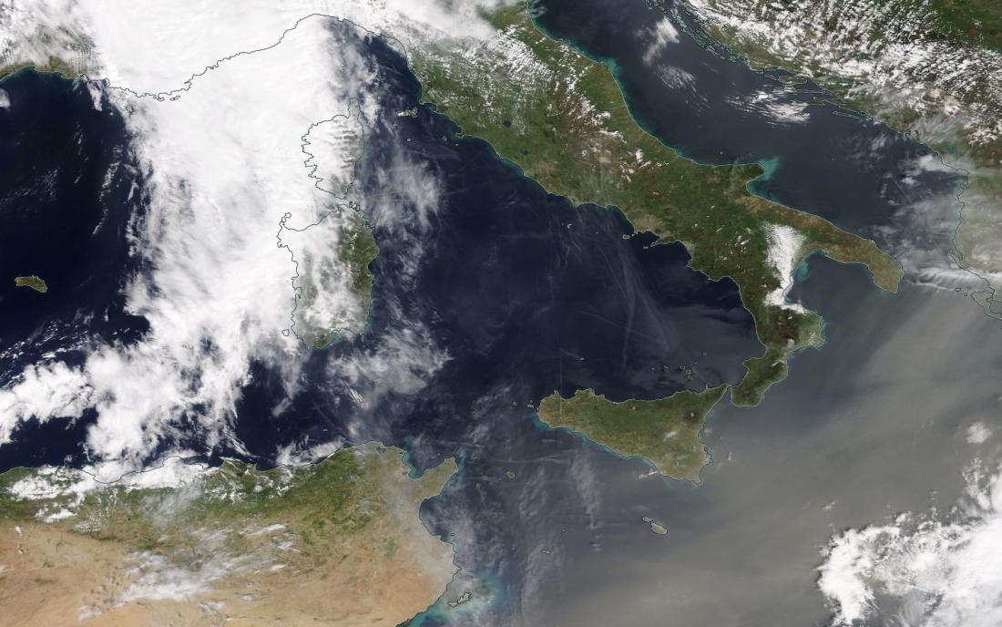 chemtrails Mediterranean 24 April 2019 ... https://go.nasa.gov/2IXyJME