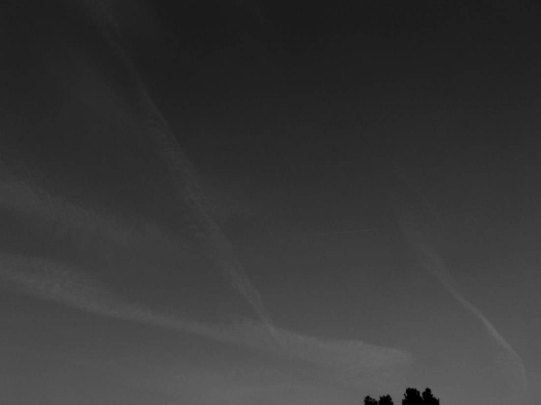 chemtrails / geoengineering ... enhanced image to better convey what is actually seen of chemtrail this morning, ie north east UK 5th April 2019.