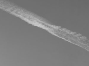 huge deposit of chemtrail ie geoengineering UK 5th April 2019 a hazy aluminized sky 18:10 BST