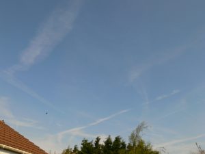 chemtrail geoengineering morning of Easter Sunday NE England. 21st April 2019.