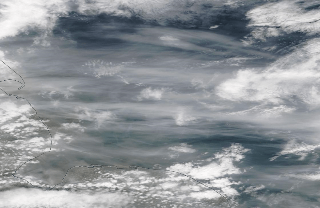 chemtrail geoengineering across England ie Norfolk Humber Wash 7 May 2019 ... https://go.nasa.gov/2JkcNM6