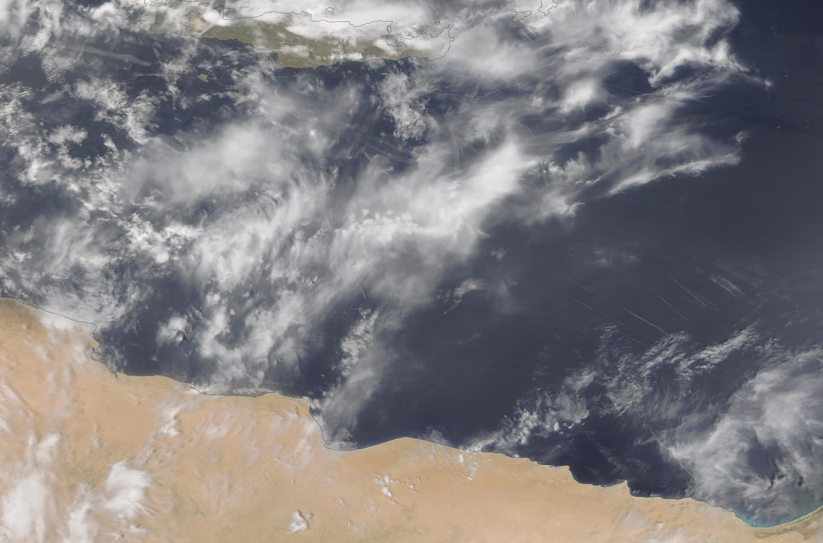 Crete, chemtrails central Med 22 May 2019 ... https://go.nasa.gov/2M5Zbac