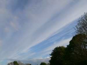 chemtrail geoengineering north east England 20th May 2019 ie chemtrails in corridor fashion, trending SE/NW.