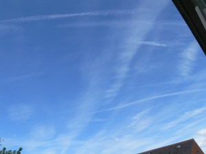 17th June 2019 chemtrail lines in the sky / geoengineering, north east England.