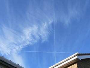 17th June 2019 chemtrail lines in the sky / geoengineering, north east England.