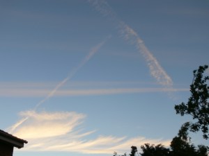 17th June 2019 chemtrail lines in the sky / geoengineering, north east England. Note hazing from an already aluminized sky.