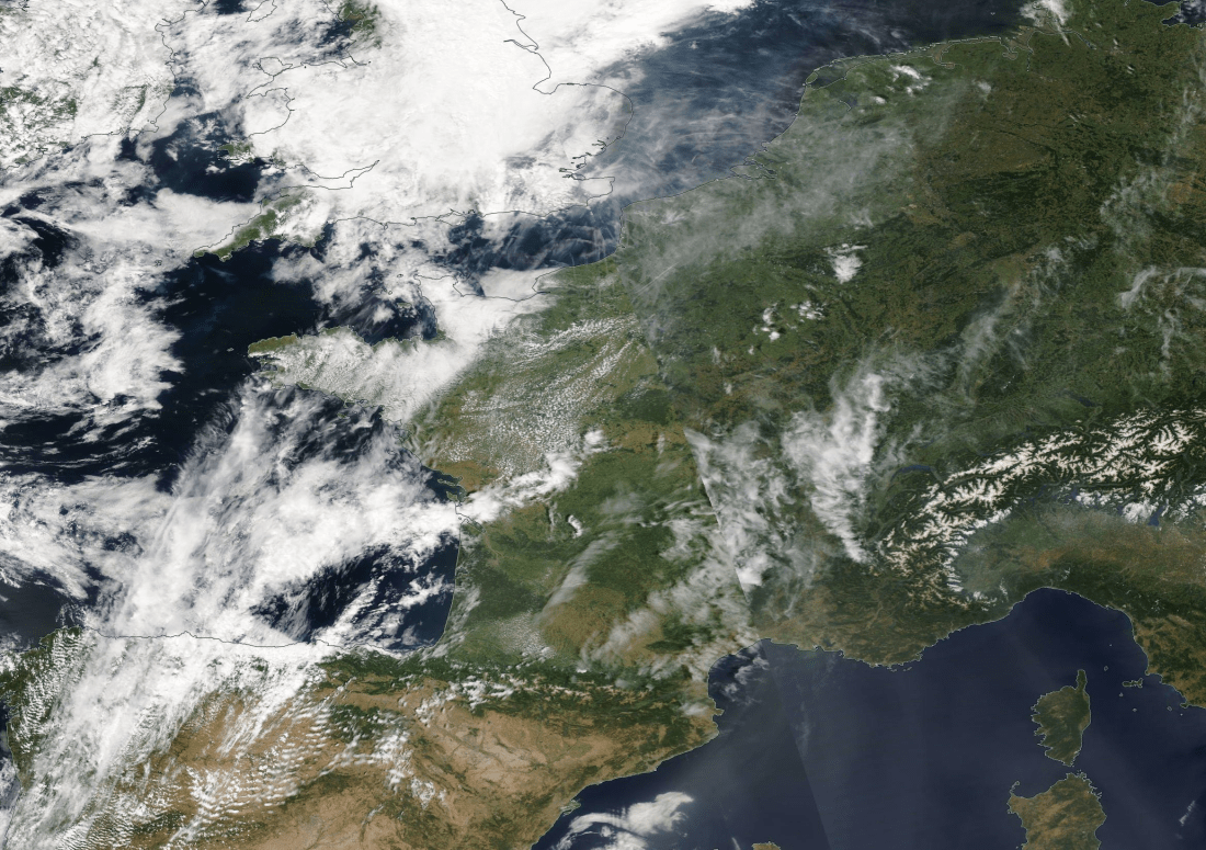 Western Europe Tuesday 25th June 2019 https://go.nasa.gov/2X2XScl