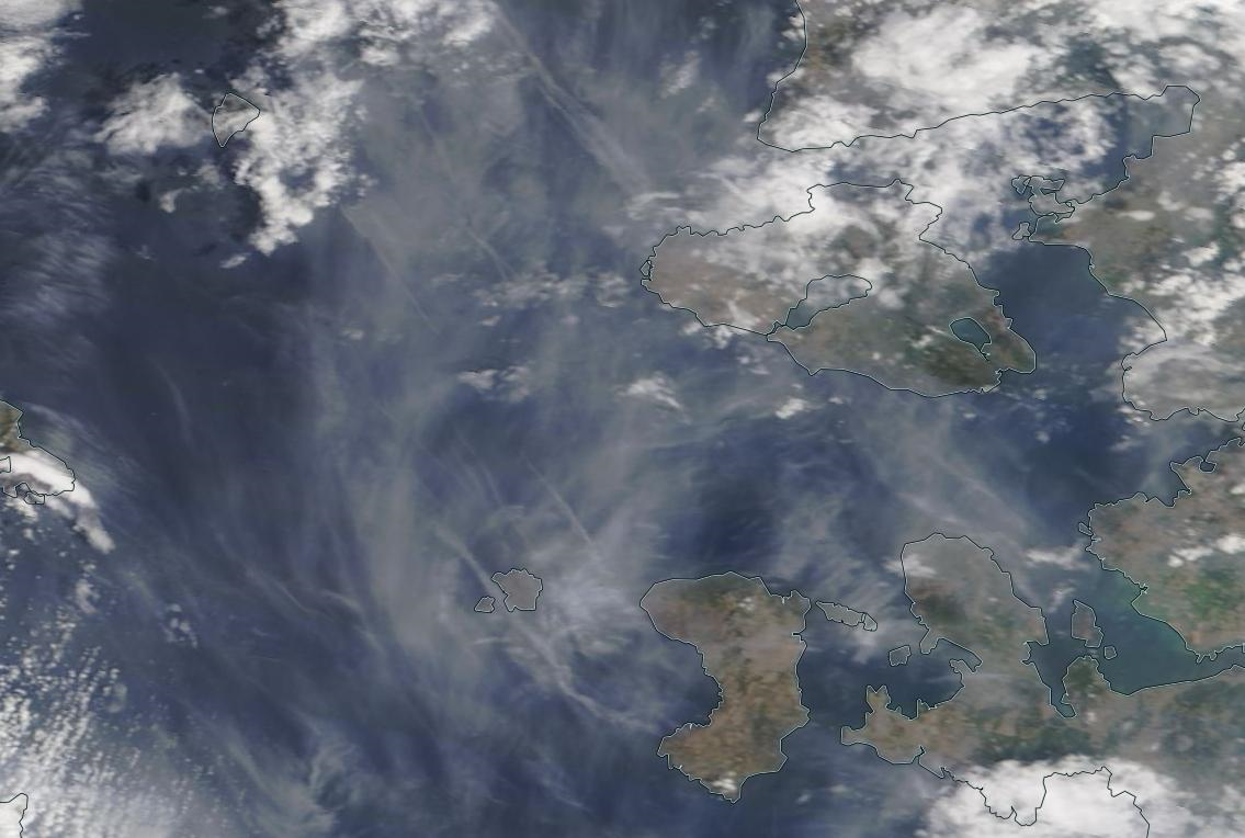 chemtrails Lesbos, Limnos, Khios Greece 17 July 2019 