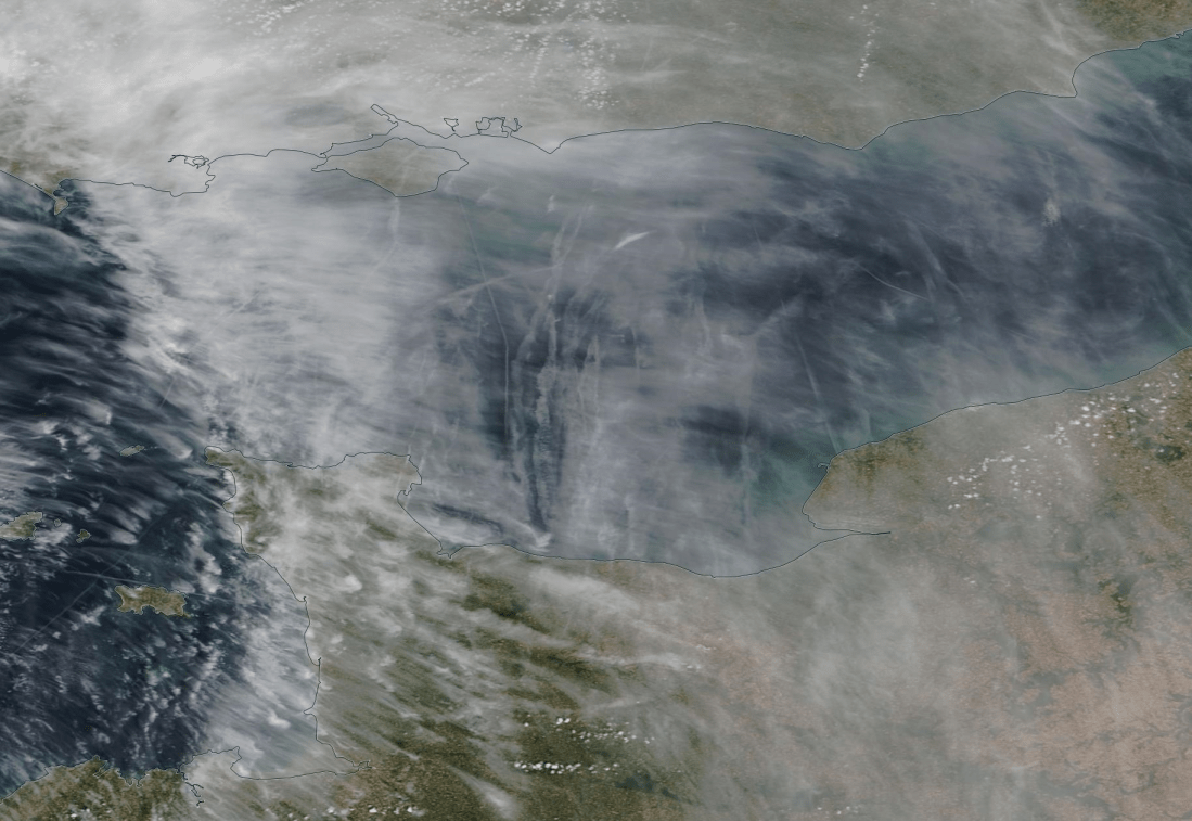 Cherbourg, Le Havre, English Channel chemtrails geoengineering Wednesday 17 July 2019
