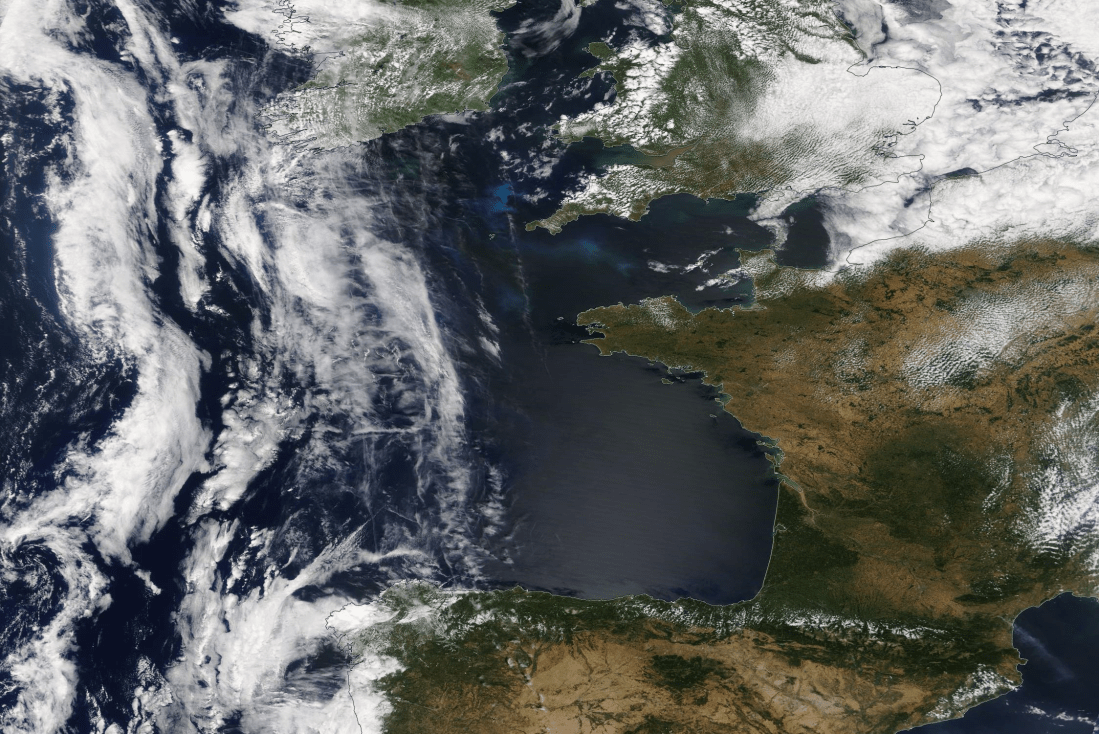 eastern Atlantic chemtrail geoengineering 15 July 2019 https://go.nasa.gov/2lbC5BY
