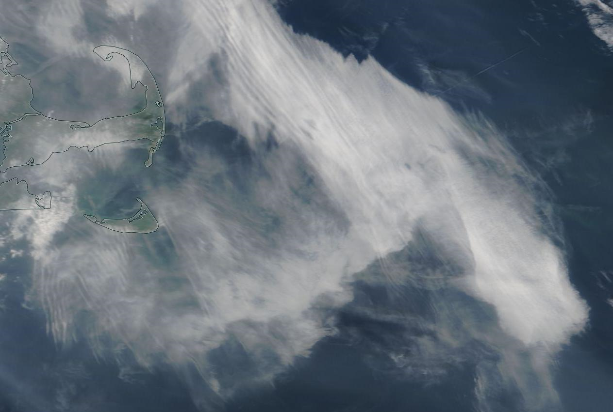 Nantucket, New Bedford, Martha's Vineyard chemtrail geoengineering 12 July 2019.