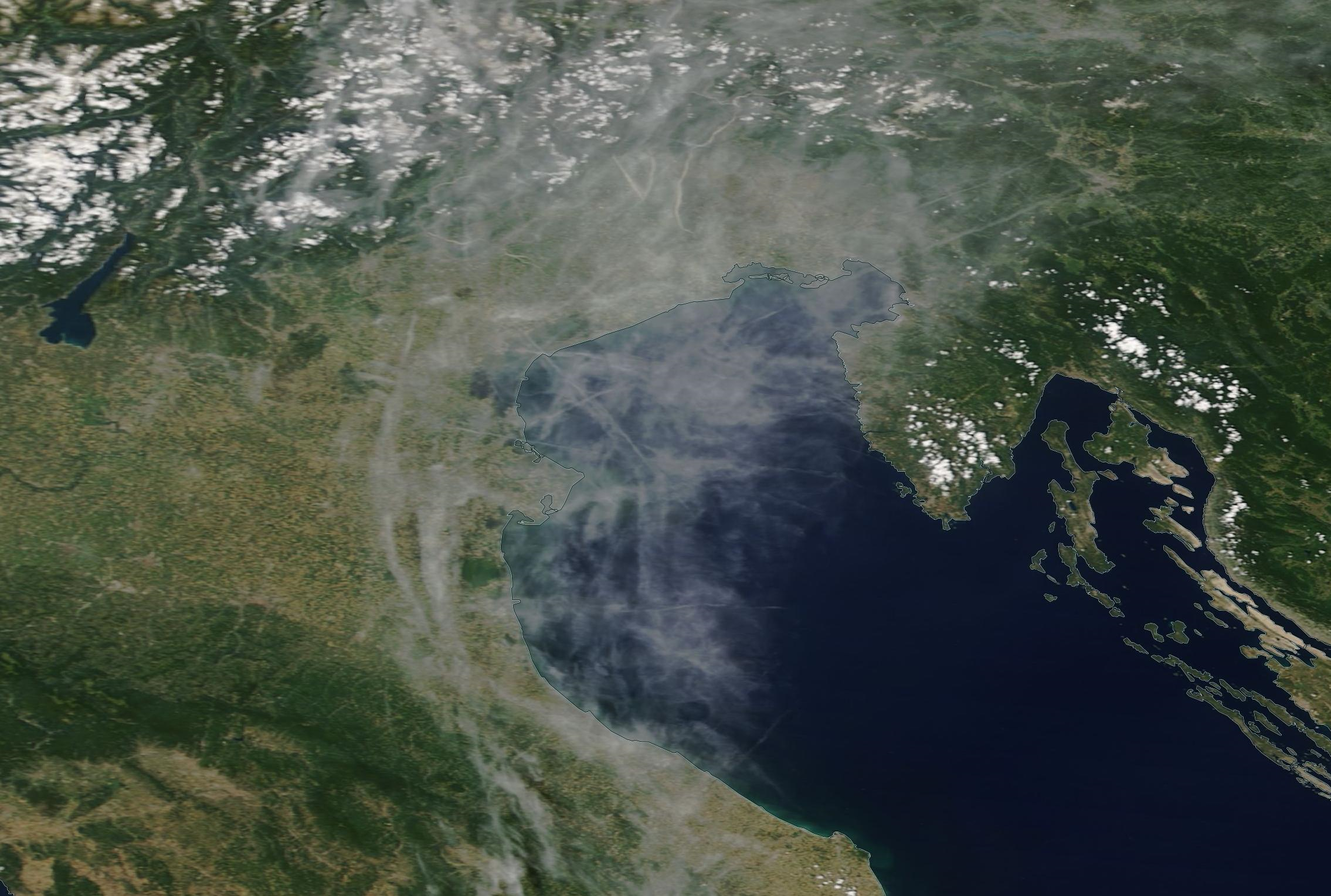 Ravenna, Venice, Trieste, chemtrail geoengineering 17 July 2019 https://go.nasa.gov/2JCRLrC