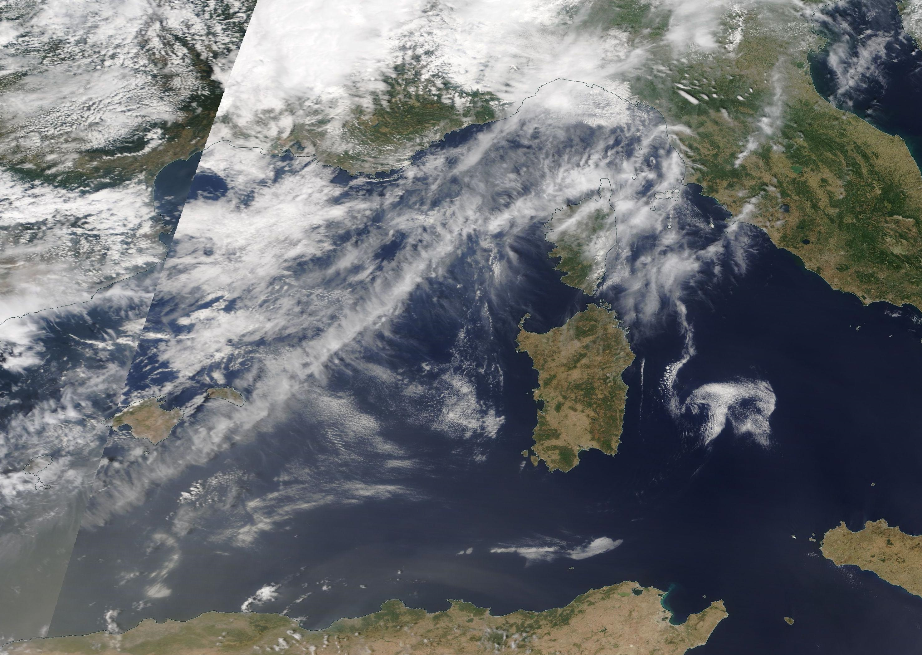 Corsica Sardinia chemtrails today 7 August 2019 ... https://go.nasa.gov/33lfODx