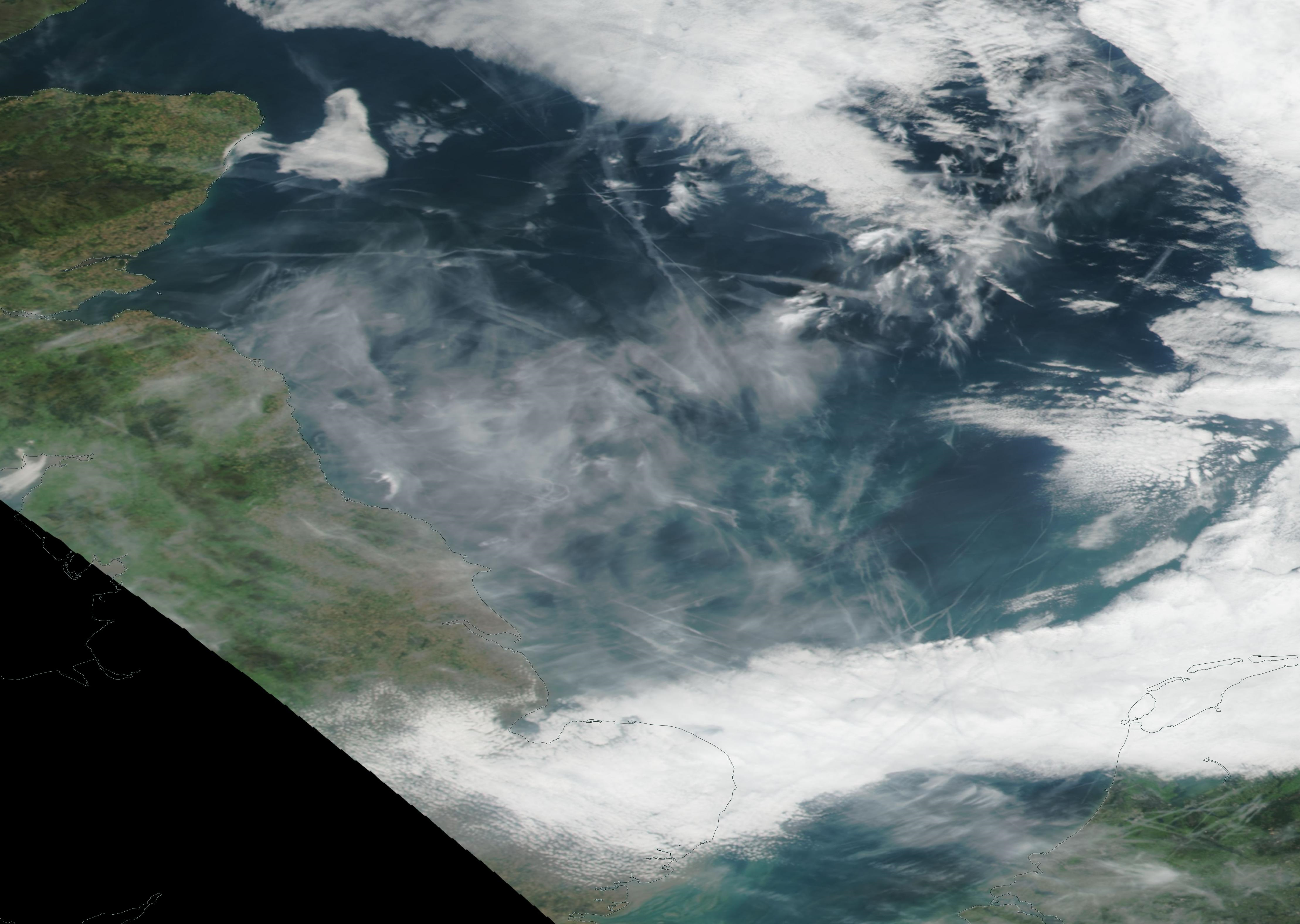 North Sea corrected reflectance Fri 20th Sept 2019 (this is a simplified image of what i first found on the NASA website) https://go.nasa.gov/31GfX2T