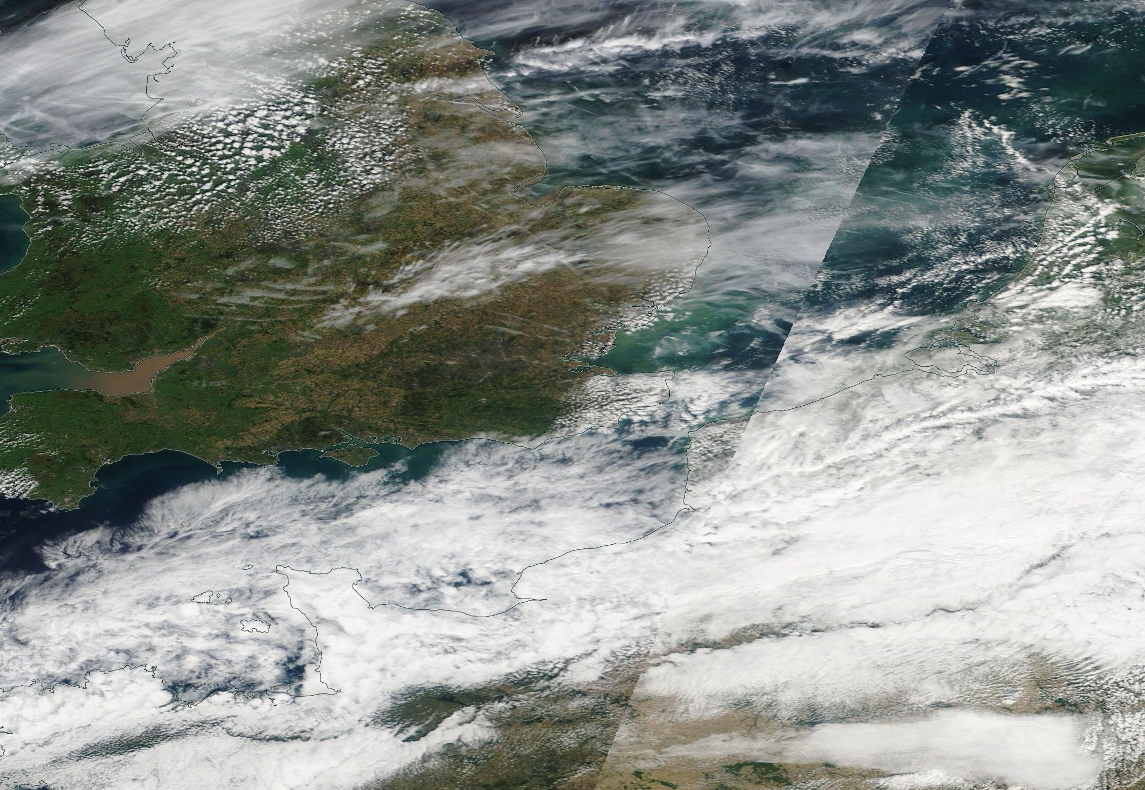 second version of southern England chemtrails published by NASA for 13th Sept 2019 ... https://go.nasa.gov/31ktrBi