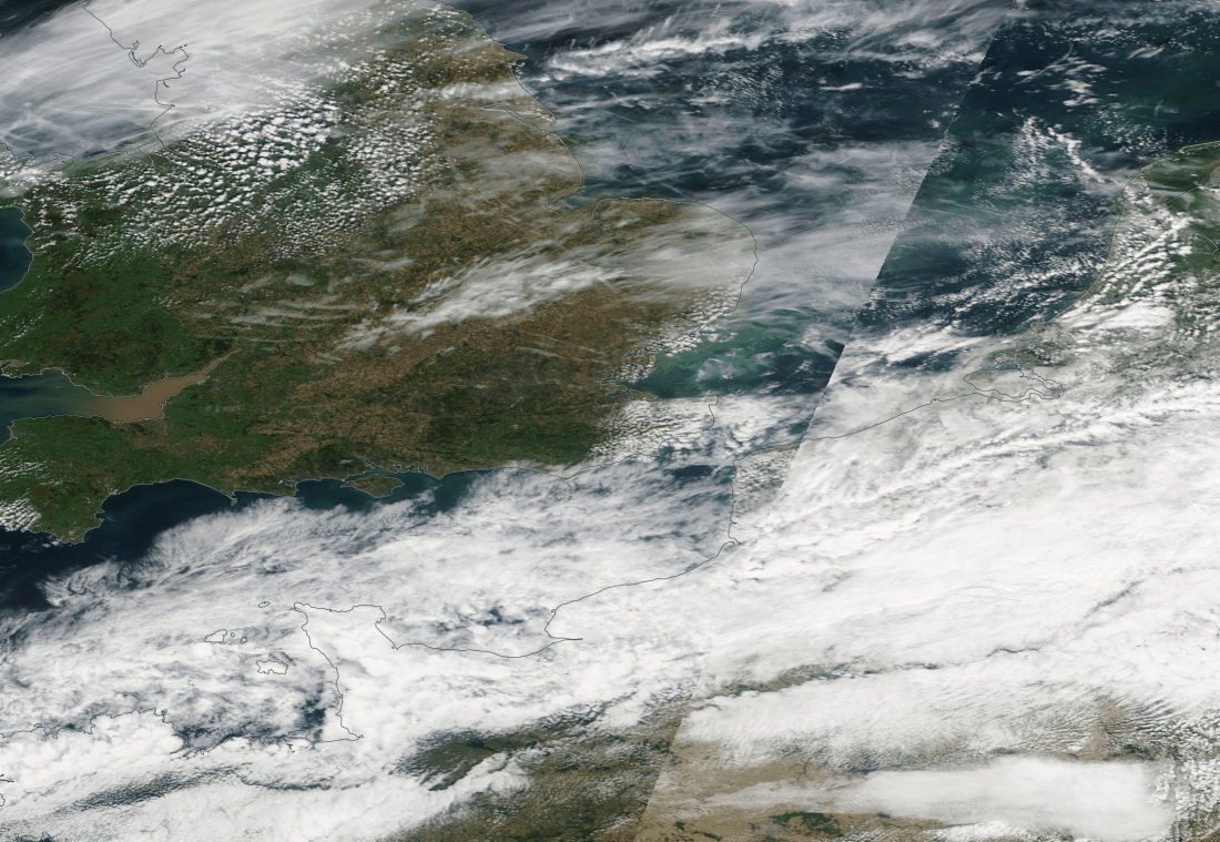 second version of southern England chemtrails published by NASA for 13th Sept 2019 ... https://go.nasa.gov/31ktrBi