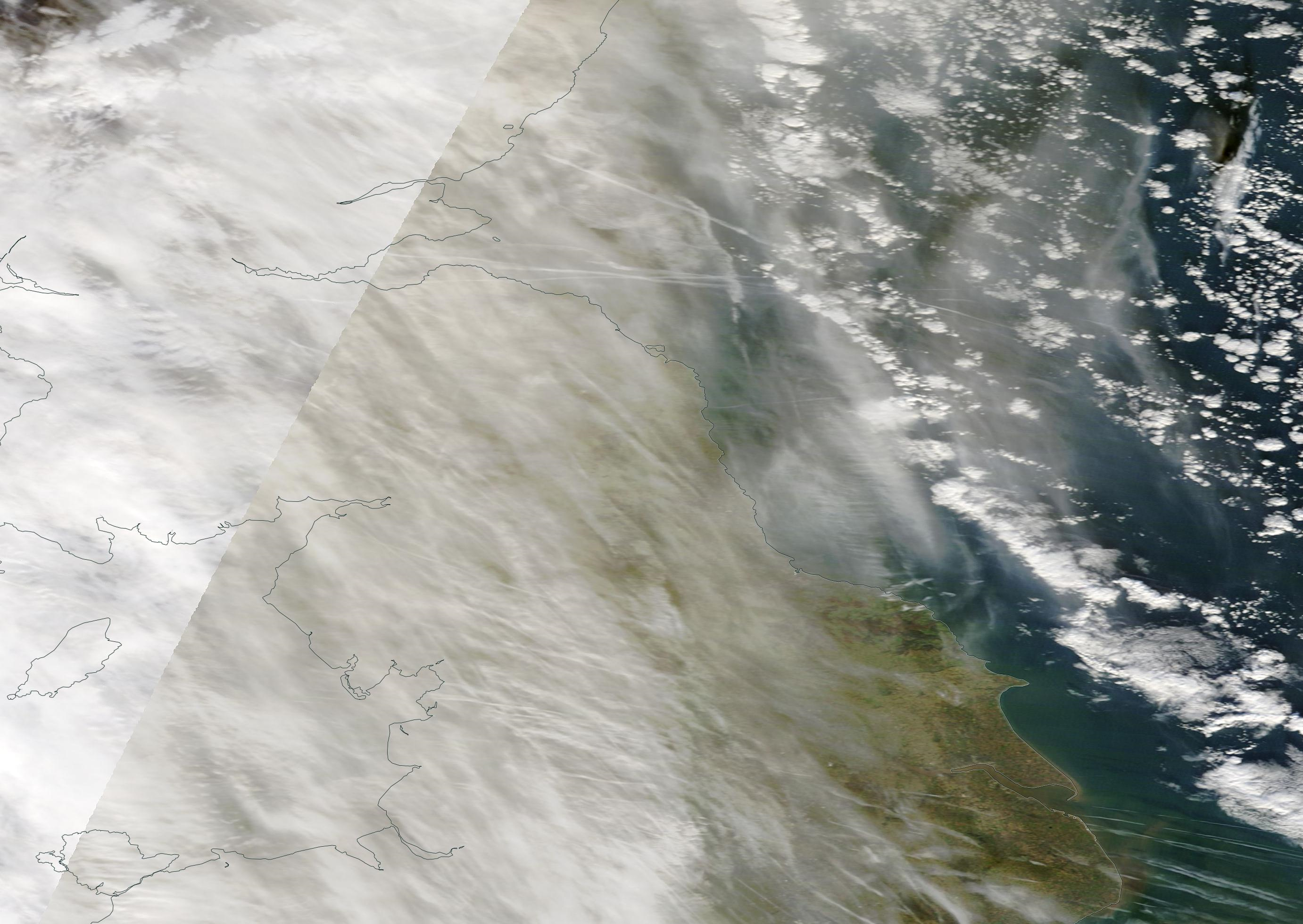 Firth of Forth, Edinburgh, Lothians, Berwick upon Tweed, Northumberland, South Yorks, Humber Tuesday 19th Nov 2019 ... https://go.nasa.gov/2QEA5zI