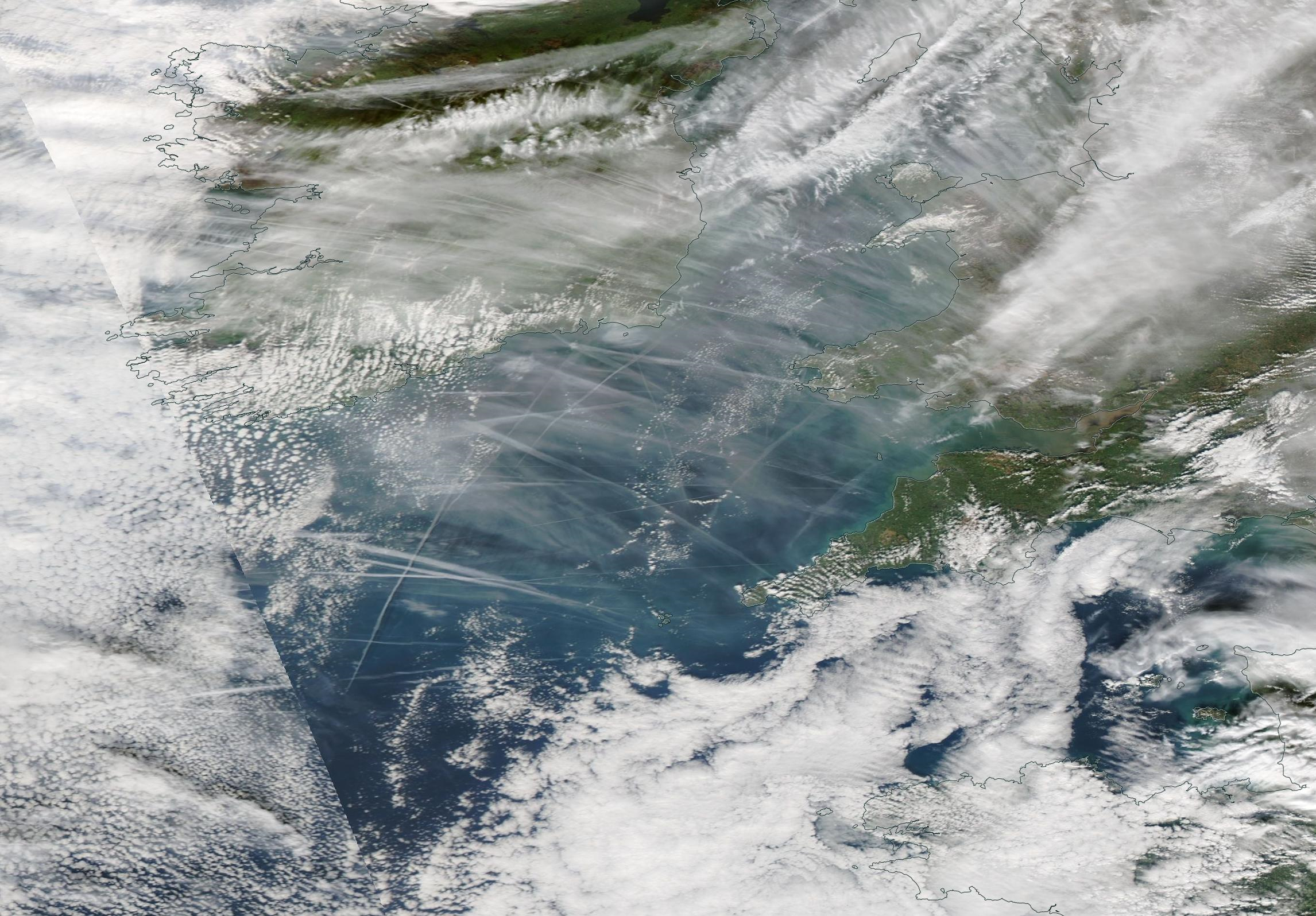 masses of chemtrail southern Ireland, Fastnet, Lundy 5th Feb... https://go.nasa.gov/2HcWOxb