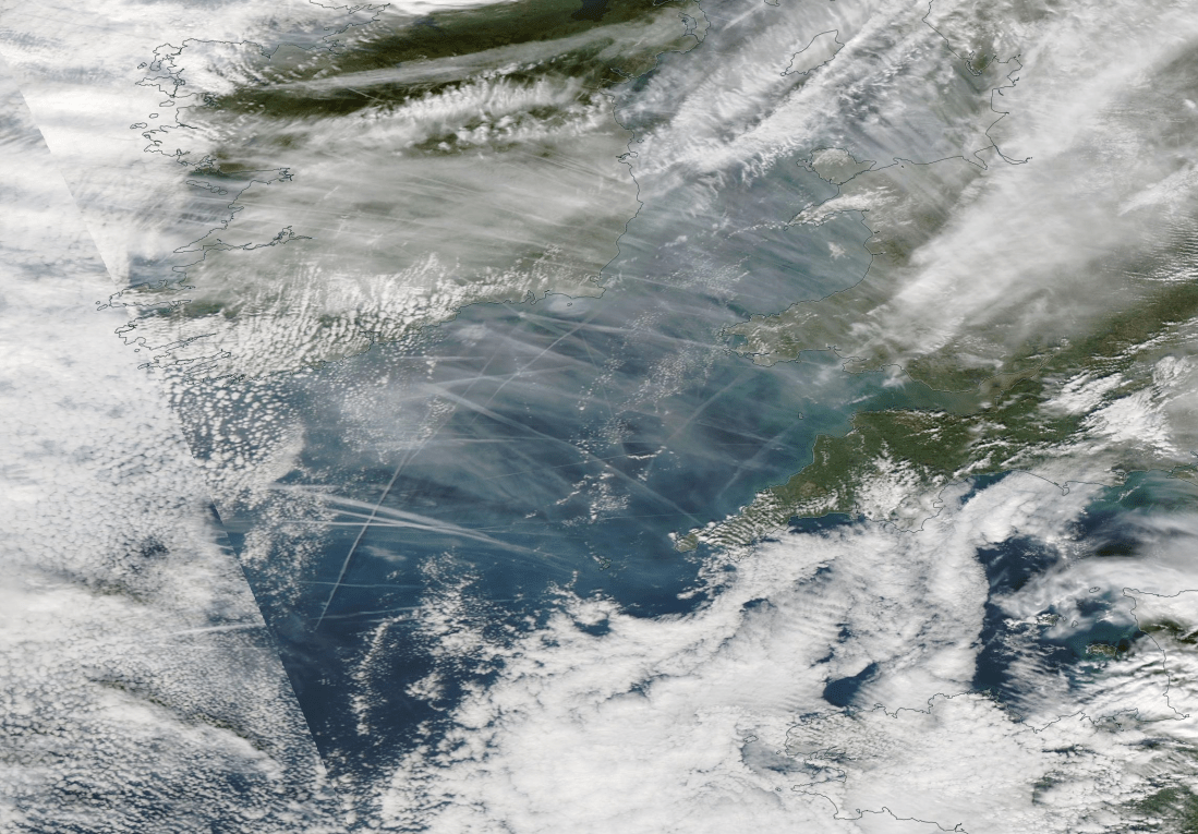 masses of chemtrail southern Ireland, Fastnet, Lundy 5th Feb... https://go.nasa.gov/2HcWOxb