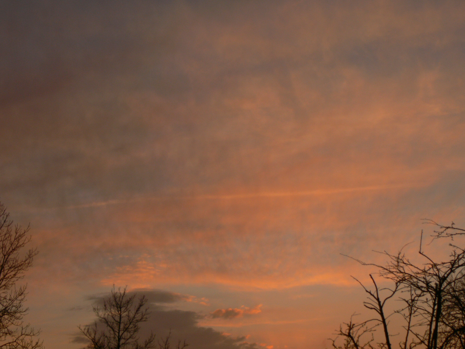 Sunset reveals chemtrails already suspected to be there 7 Feb 2020 NE England