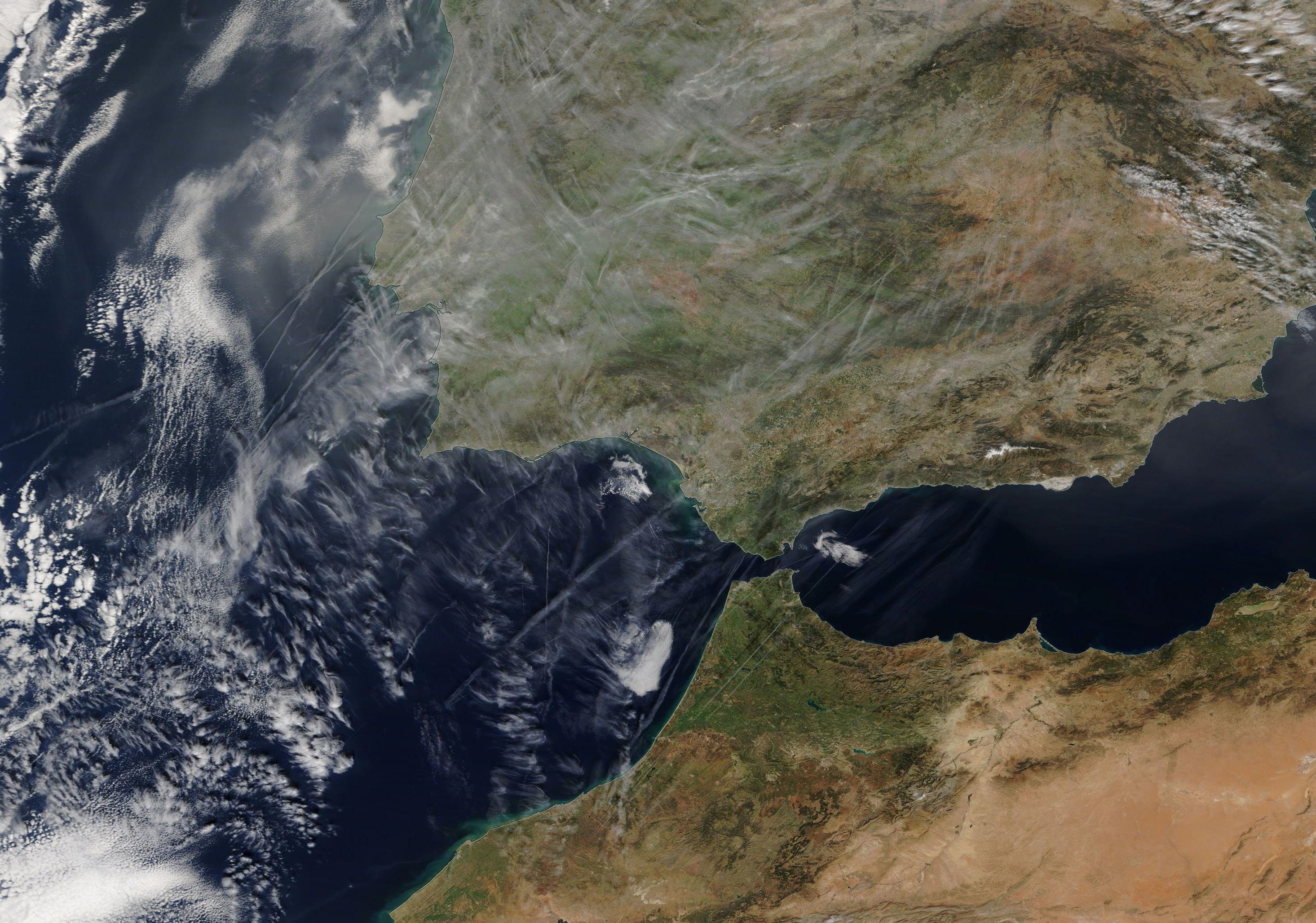 Tangier, Rabat, chemtrails Morocco, Spain and Portugal, 28 Feb 2020 https://go.nasa.gov/2UOla7Z